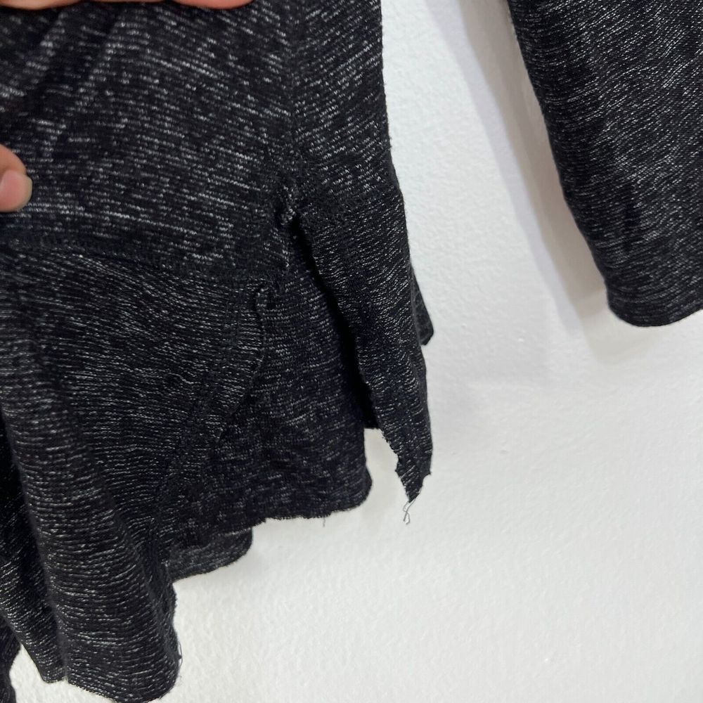 BKE lounge Cold Shoulder Top Womens MD Shirts Blouses Heather Black Jersey Knit - Picture 7 of 12